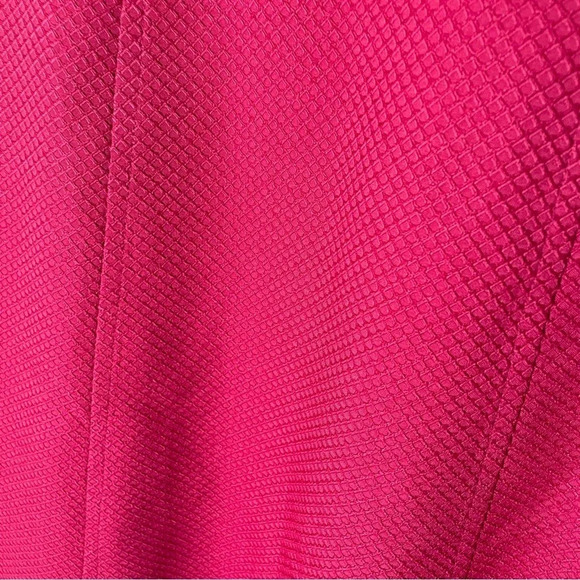 Eliza J Fuchsia Pink Textured Cap Sleeve Dress Size 12 - Picture 2 of 7